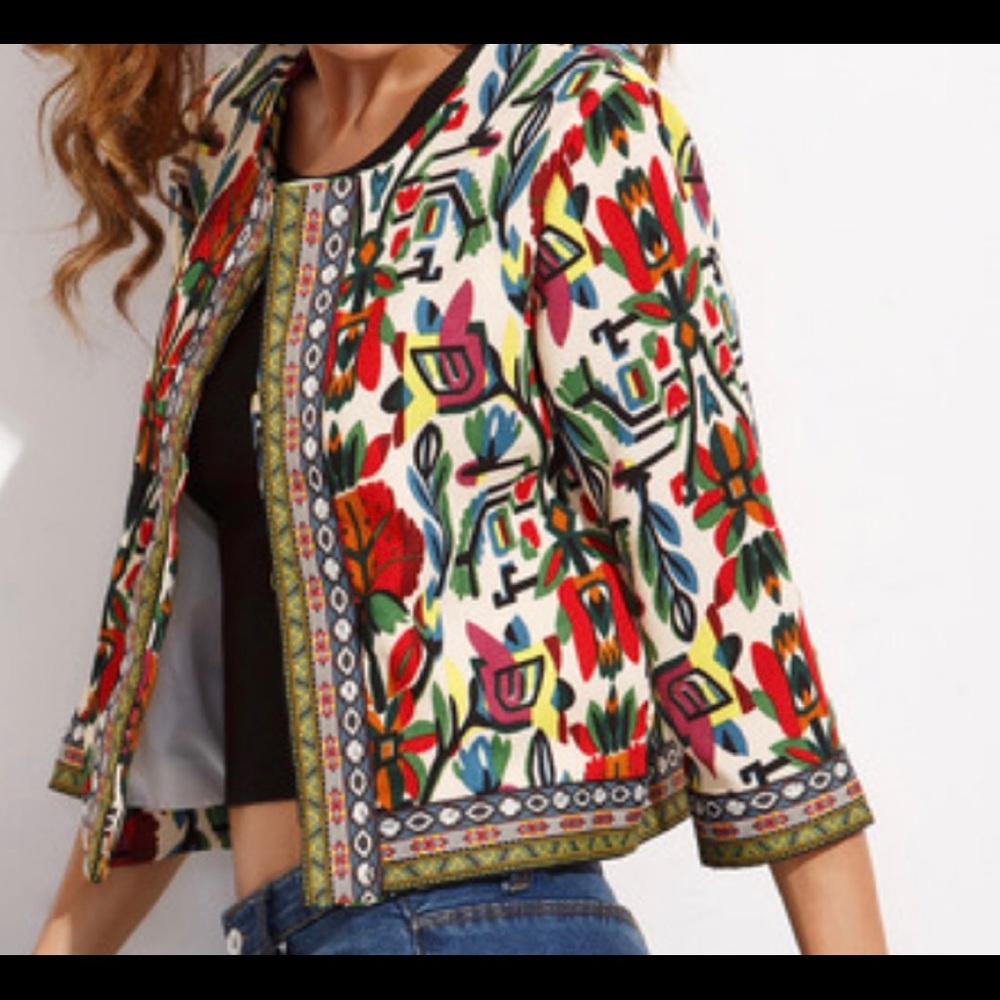 Embroidered blazer